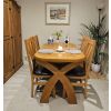 130cm to 180cm Country Oak X Leg Butterfly Extending Table Oval Corners - £80 OFF SUMMER SALE - 3