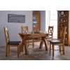 130cm to 180cm Country Oak X Leg Butterfly Extending Table Oval Corners - £80 OFF SUMMER SALE - 5