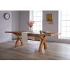Country Oak 2.8m X Leg Double Extending Large Dining Table - £300 OFF FLASH SALE - 2