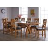 Country Oak 2.8m X Leg Double Extending Large Dining Table - £300 OFF FLASH SALE - 3