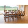 Country Oak 2.8m X Leg Double Extending Large Dining Table - £300 OFF FLASH SALE - 9