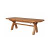 Country Oak 2.8m X Leg Double Extending Large Table Oval Corners - £300 OFF FLASH SALE - 9