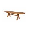 Country Oak 2.8m X Leg Double Extending Large Table Oval Corners - £300 OFF FLASH SALE - 13