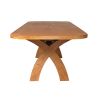 Country Oak 2.8m X Leg Double Extending Large Table Oval Corners - £300 OFF FLASH SALE - 15