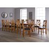 Country Oak 3.4m Cross Leg Double Extending Large Dining Table - £300 OFF SUMMER SALE - 3