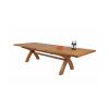 Country Oak 3.4m Cross Leg Double Extending Large Dining Table - £300 OFF SUMMER SALE - 4