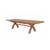 Country Oak 3.4m Large Double Extending Dining Table X Leg Oval Corners - £300 OFF SUMMER SALE - 12