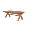 Country Oak 3.4m Large Double Extending Dining Table X Leg Oval Corners - £300 OFF SUMMER SALE - 14