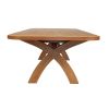 Country Oak 3.4m Large Double Extending Dining Table X Leg Oval Corners - £300 OFF SUMMER SALE - 10