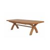 Country Oak 3.4m Large Double Extending Dining Table X Leg Oval Corners - £300 OFF SUMMER SALE - 11