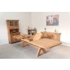 Country Oak 3.4m Large Double Extending Dining Table X Leg Oval Corners - £300 OFF SUMMER SALE - 19