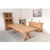 Country Oak 3.4m Large Double Extending Dining Table X Leg Oval Corners - £300 OFF SUMMER SALE - 18