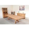 Country Oak 3.4m Large Double Extending Dining Table X Leg Oval Corners - £300 OFF SUMMER SALE - 16