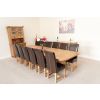 Country Oak 3.4m Large Double Extending Dining Table X Leg Oval Corners - £300 OFF SUMMER SALE - 25