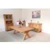 Country Oak 3.4m Large Double Extending Dining Table X Leg Oval Corners - £300 OFF SUMMER SALE - 22