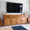 Large Country Oak Fully Assembled Sideboard 200cm - £100 OFF FLASH SALE - 3