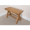 80cm Small Country Oak Cross Leg Indoor Bench - £40 OFF FLASH SALE - 8