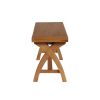 80cm Small Country Oak Cross Leg Indoor Bench - £40 OFF FLASH SALE - 6