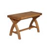 80cm Small Country Oak Cross Leg Indoor Bench - £40 OFF FLASH SALE - 2