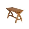 80cm Small Country Oak Cross Leg Indoor Bench - £40 OFF FLASH SALE - 4