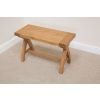 80cm Small Country Oak Cross Leg Indoor Bench - £40 OFF FLASH SALE - 10