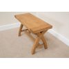 80cm Small Country Oak Cross Leg Indoor Bench - £40 OFF FLASH SALE - 9