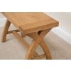 80cm Small Country Oak Cross Leg Indoor Bench - £40 OFF FLASH SALE - 11