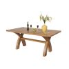 Country Oak 180cm Cross Leg Dining Table - SUMMER SALE - 3
