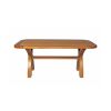 180cm Country Oak Cross Leg Dining Table Oval Corners - SUMMER SALE - 7