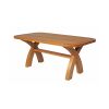 180cm Country Oak Cross Leg Dining Table Oval Corners - SUMMER SALE - 6