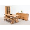 180cm Country Oak Cross Leg Dining Table Oval Corners - SUMMER SALE - 13