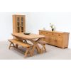 180cm Country Oak Cross Leg Dining Table Oval Corners - SUMMER SALE - 14
