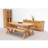 180cm Country Oak Cross Leg Dining Table Oval Corners - SUMMER SALE - 15