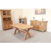 180cm Country Oak Cross Leg Dining Table Oval Corners - SUMMER SALE - 10