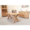 180cm Country Oak Cross Leg Dining Table Oval Corners - SUMMER SALE - 11