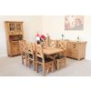 180cm Country Oak Cross Leg Dining Table Oval Corners - SUMMER SALE - 12
