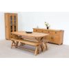 180cm Country Oak Cross Leg Dining Table Oval Corners - SUMMER SALE - 16