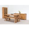 180cm Country Oak Cross Leg Dining Table Oval Corners - SUMMER SALE - 17