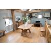 Country Oak 1.4m Cross Leg Dining Table Oval Corners - £80 OFF FLASH SALE - 9