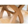 Country Oak 1.4m Cross Leg Dining Table Oval Corners - £80 OFF FLASH SALE - 19