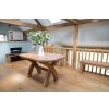 Country Oak 1.4m Cross Leg Dining Table Oval Corners - £80 OFF FLASH SALE - 11