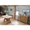 Country Oak 1.4m Cross Leg Dining Table Oval Corners - £80 OFF FLASH SALE - 12