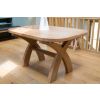 Country Oak 1.4m Cross Leg Dining Table Oval Corners - £80 OFF FLASH SALE - 13