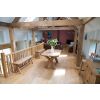 Country Oak 1.4m Cross Leg Dining Table Oval Corners - £80 OFF FLASH SALE - 14