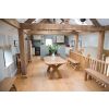 Country Oak 1.4m Cross Leg Dining Table Oval Corners - £80 OFF FLASH SALE - 15