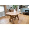 Country Oak 1.4m Cross Leg Dining Table Oval Corners - £80 OFF FLASH SALE - 17