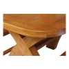 Country Oak 1.4m Cross Leg Dining Table Oval Corners - £80 OFF FLASH SALE - 8