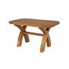 Country Oak 1.4m Cross Leg Dining Table Oval Corners - £80 OFF FLASH SALE - 3