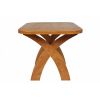 Country Oak 1.4m Cross Leg Dining Table Oval Corners - £80 OFF FLASH SALE - 6