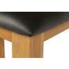 Country Oak 120cm Brown Leather Chunky Oak Bench - £50 OFF FLASH SALE - 7